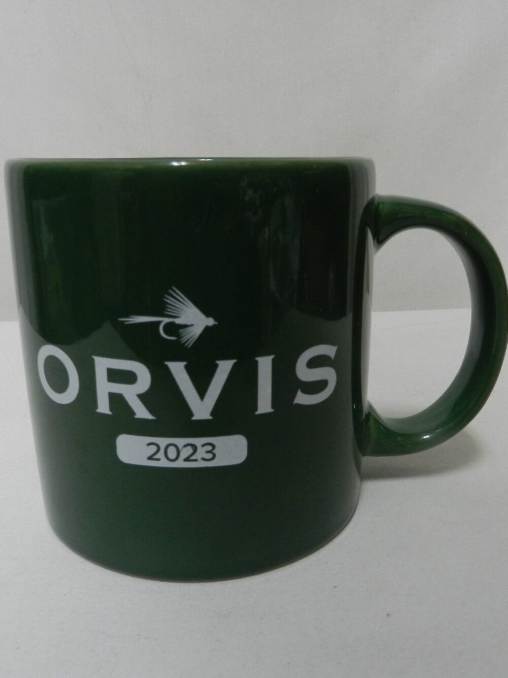 ORVIS 2023 large ceramic green mug cup 16 oz NEW